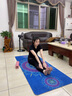 颯望德國印花瑜伽鋪巾加寬健身休息墊巾防滑瑜伽鋪巾加厚瑜伽毯 【春意海棠】 曬單實(shí)拍圖