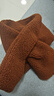 諾詩(shī)蘭圍巾純色羊羔絨保暖圍脖休閑日常百搭NCAEN0504S 焦糖色 曬單實(shí)拍圖