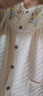 眠島新款睡衣女冬季空氣棉甜美風(fēng)刺繡夾棉加厚家居服套裝 豆乳白 L （158-168cm 130斤以?xún)龋?曬單實(shí)拍圖