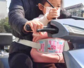 小野七天 兒童安全背帶帶小孩騎電動(dòng)車(chē)摩托車(chē)綁帶防摔寶寶安全帶親子帶 曬單實(shí)拍圖