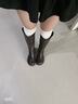 水中花過(guò)膝襪子女春秋款小腿堆堆襪微壓顯瘦防滑女士百搭配靴子長(cháng)筒襪 黑色 1雙 均碼 曬單實(shí)拍圖