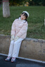巴拉巴拉【商場(chǎng)同款】童裝兒童羽絨服女童2025年冬季毛領(lǐng)保暖外套 夢(mèng)幻粉60302-白鴨絨 150 （充絨量120g） 曬單實(shí)拍圖