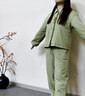 朵朵·可可 柔軟針織棉 小波浪提花 冬季夾棉 家居服套裝  暗綠 M (160) 曬單實(shí)拍圖