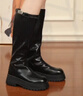 百思圖【黑曜騎士】25冬商場(chǎng)新款大筒圍騎士靴女高筒長(cháng)靴BV012DG5 黑色 37 曬單實(shí)拍圖