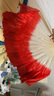 舞蹈扇子萬(wàn)疆真絲酒紅色加大加長(cháng)廣場(chǎng)古典舞長(cháng)綢扇子古風(fēng)演出扇子 20cm飄頭 31cm扇骨 酒紅專(zhuān)業(yè)扇 雙層新款激光裁邊右手 左手備注 曬單實(shí)拍圖