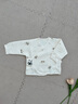 婧麒新生嬰兒兒衣服秋冬0一3月半背衣初生寶寶保暖上衣和尚服秋裝 紅心熊+小奶瓶 52cm 曬單實(shí)拍圖