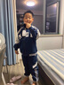 G.duck小黃鴨兒童裝男童春秋裝套裝新款中大童衣服秋季外套運動(dòng)褲兩件套 藏青色【MADE】?jì)杉?150 【適合身高135-145厘米 曬單實(shí)拍圖