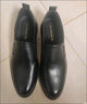 紅蜻蜓男鞋春秋正裝皮鞋男牛皮商務(wù)套腳婚鞋皮鞋工作鞋WTA14043黑色40 曬單實(shí)拍圖