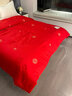 新款100支天絲棉蠶絲大豆被結婚慶訂婚喜慶大紅被子四季通用被子 大紅 220cm*240cm 春秋被6.0斤 曬單實(shí)拍圖