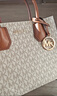 MICHAEL KORS【李佳琪直播間同款】禮物MK女包MERCER風(fēng)琴包中號香草色/橡果棕 曬單實(shí)拍圖