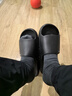 稻草人拖鞋男速干居家用情侶浴室洗澡防滑戶(hù)外穿靜音降噪女涼拖 黑42-43 曬單實(shí)拍圖