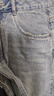 森馬（Semir）森柔牛仔|牛仔半身裙女毛邊潮流夏季顯瘦復古開(kāi)叉直筒裙個(gè)性 牛仔淺藍88101 XL 曬單實(shí)拍圖