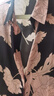 卡搭（kraallda）印花真絲襯衫上衣女中長(cháng)款短袖寬松大碼顯瘦桑蠶絲開(kāi)衫夏 印花 L 曬單實(shí)拍圖