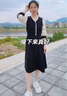 DRPR品牌女裝黑色拼接假兩件連衣裙女秋冬2025新款氣質(zhì)復古赫本風(fēng)裙子 黑色 S 85-100斤 曬單實(shí)拍圖