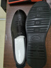 蜘蛛王男鞋休閑皮鞋男士套腳牛皮商務(wù)軟皮軟底一腳蹬懶人鞋子 黑色 42  曬單實(shí)拍圖