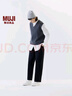 無印良品（MUJI）女式 針織 V領 背心 馬甲 針織衫 25年春季  BA1Q2A5S 深灰色 L （165/88A） 曬單實拍圖