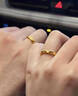中國黃金（CHINA GOLD）貓爪黃金戒指男女款百搭足金情侶對戒新年節生日禮物送女朋友老婆 貓爪戒指【男款】約1.9g 曬單實(shí)拍圖