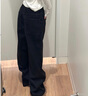 優(yōu)衣庫女裝男裝寬松廓形牛仔褲/彎刀鐮刀褲子25秋冬新款479000 08 深灰色 25 /160/64A 曬單實(shí)拍圖