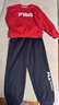 FILA【加絨套裝】斐樂(lè)兒童衛(wèi)衣褲子2025冬季新款男女童休閑兩件套 傳奇紅-RD 140 曬單實(shí)拍圖