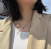 澗縈絲紀家小火球項鏈女手鏈吊墜時(shí)尚直銷(xiāo)雙種戴法滿(mǎn)鉆圓形吊墜送女 白小火球項鏈 曬單實(shí)拍圖