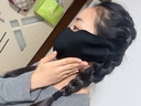 DEATKN德國冬季防風(fēng)高顏值口罩騎行保暖耳罩女毛絨防寒電動(dòng)車(chē)護耳面罩 白色（口罩耳罩二合一） 曬單實(shí)拍圖