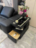 索璞現代簡(jiǎn)約邊柜輕奢客廳可移動(dòng)茶幾小戶(hù)型意式極簡(jiǎn)新款沙發(fā)邊幾推車(chē) 黑色【三色燈+無(wú)線(xiàn)充】智能款 【寬40*深80*高58】整裝 曬單實(shí)拍圖