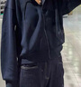 優(yōu)衣庫女裝快干休閑拉鏈連帽外套長(cháng)袖運動(dòng)衛衣開(kāi)衫秋冬新款479603 69 藏青色 L /160/88A 曬單實(shí)拍圖