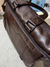 塔西伯利 TOIXI BRORY意大利進(jìn)口男士時(shí)尚潮流頭層牛皮公文包新款商務(wù)大容量手提斜挎包 深棕色 加大號 送手包+護理油 16寸 曬單實(shí)拍圖