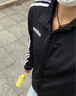 adidas休閑舒適三條紋立領(lǐng)夾克外套男裝秋季阿迪達斯官方輕運動(dòng) 黑色/白(推薦選大一碼) M 曬單實(shí)拍圖