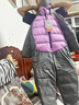 保姆鵝 兒童連體羽絨服寶寶卡通可愛(ài)套裝保暖防風(fēng)童裝冬裝 小豬粉 110cm 曬單實(shí)拍圖