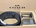 蔻馳（COACH）【品牌直供】男士雙扣頭腰帶禮盒 38MM 灰黑色CW362 曬單實(shí)拍圖