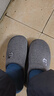 華美健步百搭半包男女棉拖室內外穿加絨保暖棉拖鞋HM2502藏藍色42-43碼 曬單實(shí)拍圖