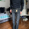 Levi's李維斯冬暖系列男士502錐型美式復古vintage休閑牛仔長(cháng)褲 黑色 32 (32) 曬單實(shí)拍圖