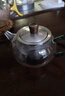 全度耐熱玻璃茶壺迷你泡茶壺功夫小茶壺一人用小容量綠茶專(zhuān)用泡茶器 透明把手如意壺 350ml 曬單實(shí)拍圖