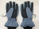 圣紡源冬季五指騎行手套女觸屏加絨加厚保暖防寒玩雪防潑水電動(dòng)車(chē)手套男 小熊拉鏈滑雪藍色 曬單實(shí)拍圖