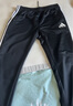 阿迪達斯 （adidas）三條紋側標休閑運動(dòng)男女秋季直筒長(cháng)褲 黑白 XL 曬單實(shí)拍圖