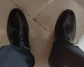 海瀾之家HLA皮鞋男士商務休閑系帶德比正裝鞋子男H135/H171 黑色42 曬單實拍圖