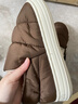 DMPD羽絨棉拖鞋女冬季包跟2025新款室內家居情侶加絨保暖厚底棉鞋男士 咖色【防水高幫款】 38-39 適合37-38 曬單實(shí)拍圖