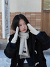 玖慕（JIUMU）純羊毛圍巾女秋冬季女士保暖圍脖中秋節生日圣誕禮物送女生禮盒裝 曬單實(shí)拍圖