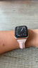 MSSM適用蘋(píng)果手表表帶女款小蠻腰真皮apple watch表帶iwatch Ultra3/S11/10/9/8/Se3 -粉色44/45/46/49 曬單實(shí)拍圖