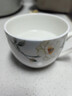 國玥骨瓷馬克杯中式早餐杯家用咖啡杯碟辦公室下午喝茶茶杯 素錦花開(kāi)早餐杯1個(gè) 曬單實(shí)拍圖