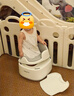 babyviva兒童馬桶坐便器男女寶寶坐便圈小孩專(zhuān)用座便器嬰兒便攜盆 【3合1】月影灰PU-軟墊+刷子 曬單實(shí)拍圖