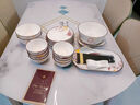 千夜碗家用餐具套裝2025高顏值碗具套裝碗盤餐具整套中式碗筷喬遷新婚 12人【63件套】配明火砂鍋（喜禮盒） 曬單實拍圖