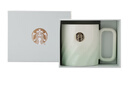 星巴克（Starbucks）清透薄荷綠款徽章馬克杯390ml桌面杯陶瓷水杯子生日禮物 曬單實(shí)拍圖