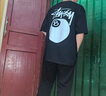 斯圖西（stussy）黑色八號(hào)球經(jīng)典LOGO圓領(lǐng)短袖T恤 2024年夏季新款 黑色（三標(biāo)齊全） S 曬單實(shí)拍圖