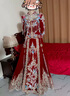 重工秀禾服翹肩新娘嫁衣2025新款結婚鳳冠霞帔奢華龍鳳褂中式禮服 花燕-重工珠繡 L 建議110斤左右 曬單實(shí)拍圖