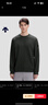 DESCENTE迪桑特ESSENTIAL系列男士針織套頭衫寬松休閑衛衣秋新品 BK-黑色 XL (180/100A) 曬單實(shí)拍圖