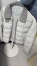雪中飛女士短款羽絨服冬季拼接小格子風設計簡約時尚大方保暖羽絨衣服 淺藍色 M (160) 曬單實拍圖
