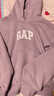 GAP女裝2025秋季新款logo貼布繡抓絨寬松套頭連帽衫衛衣792505 淡紫色 S (160/84A) 亞洲尺碼 曬單實(shí)拍圖