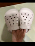 卡駱馳（CROCS）洞洞鞋貝雅男鞋女鞋輕便耐磨一腳蹬拖鞋休閑鞋|10126 白-100 37 /38(230mm) 曬單實(shí)拍圖